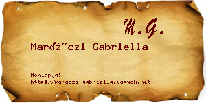 Maráczi Gabriella névjegykártya