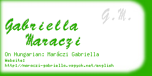 gabriella maraczi business card