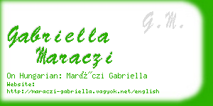 gabriella maraczi business card